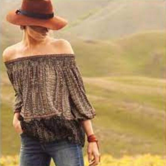 ANTHROPOLOGIE VANESSA VIRGINIA AUGUSTA OFF SHOULDER SWINGY LACE TOP SIZE XSP - Picture 3 of 10